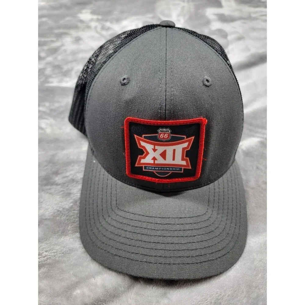 Phillips 66 XII Championship Gray Black Mesh snapback‎ hat adjustable